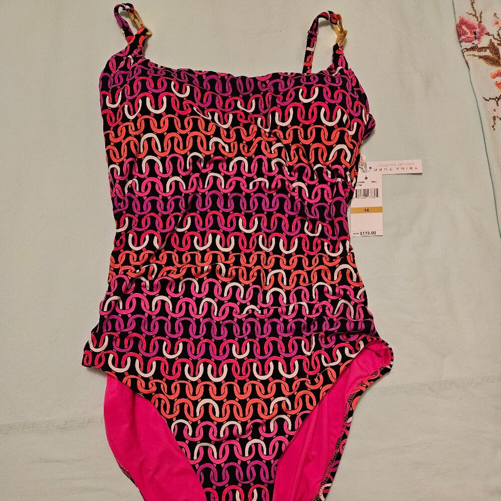 Trina Turk Multi-Colored Swimsuit, Size 14